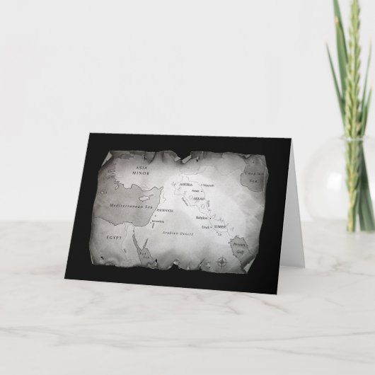 MESOPOTAMIAグリーティングカードの地図 カード (正面)