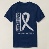 Mesothelioma認識度は、この中でその問題があるため Tシャツ (デザイン正面)