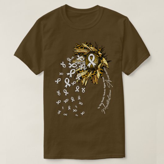 Mesothelioma認識度ヒマワリ Tシャツ (デザイン正面)