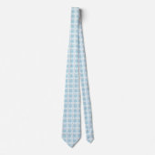 Mesothelioma Awareness Plaid Light Blue Ribbon ネクタイ (正面)