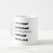 mesothelioma warriorコーヒ素晴らしーマグ コーヒーマグカップ (正面左)