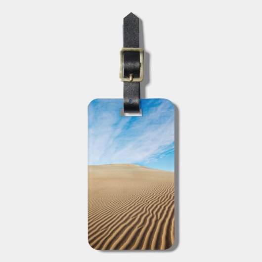 Mesquiteの平たい箱の砂丘 ラゲッジタグ (正面縦)