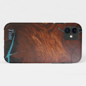 MESQUITEの木製のイメージのターコイズの象眼細工のiPHONE 5の場合 Case-Mate iPhoneケース (裏面(横))