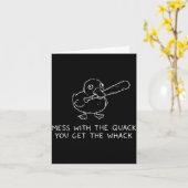 Mess With The Quack You Get The Whack Funny Duck M カード (黄色い花)
