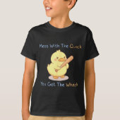 Mess With The Quack You Get The Whack Funny Duck M Tシャツ (正面)