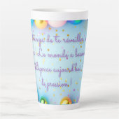 message d’amour pour elle et lui カフェラテマグ (正面)