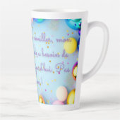 message d’amour pour elle et lui カフェラテマグ (右)