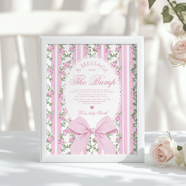 Message from the bump Love Shack Baby shower ポスター