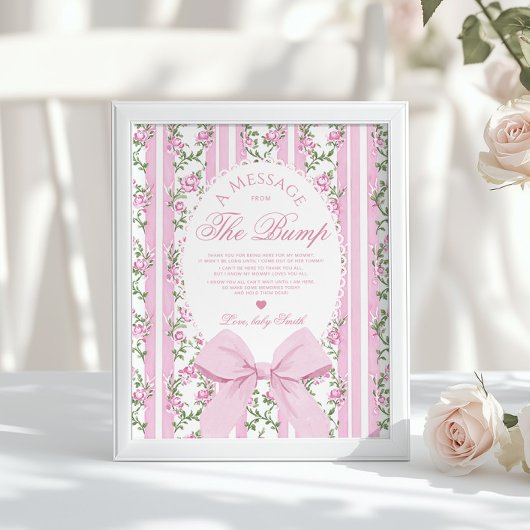 Message from the bump Love Shack Baby shower ポスター