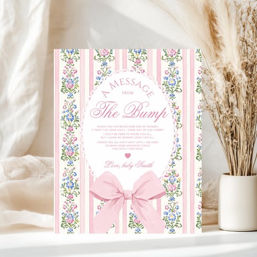 Message from the bump Love Shack Baby shower ポスター