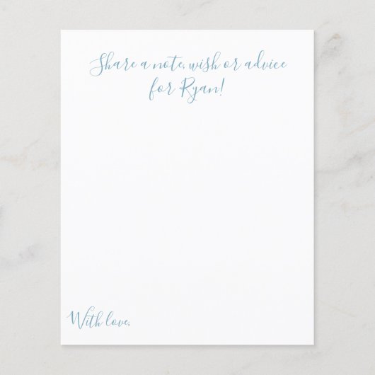 Message in a Bottle 1st Birthday Party Keepsake チラシ (正面)