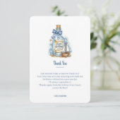 Message In Bottle Sailboat Birthday サンキューカード (スタンド正面)