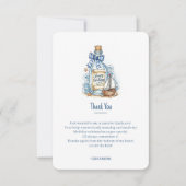 Message In Bottle Sailboat Birthday サンキューカード (正面)