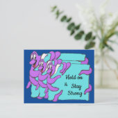 Message Octopus Cartoon Cust.文字はがき ポストカード (スタンド正面)