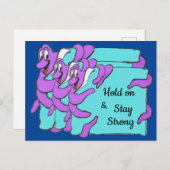 Message Octopus Cartoon Cust.文字はがき ポストカード (正面/裏面)