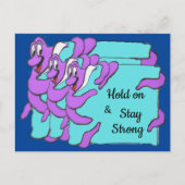 Message Octopus Cartoon Cust.文字はがき ポストカード (正面)