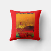 Messageries MaritimesのヴィンテージPosterEurope クッション (裏面)