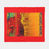 Messageries MaritimesのヴィンテージPosterEurope フリースブランケット (正面(横))