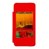 Messageries MaritimesのヴィンテージPosterEurope Incipio iPhoneウォレットケース (フォリオ 正面)