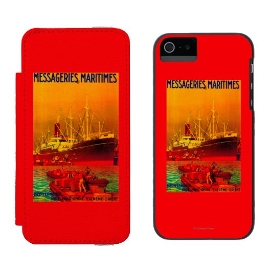Messageries MaritimesのヴィンテージPosterEurope Incipio iPhoneウォレットケース (並び)