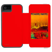 Messageries MaritimesのヴィンテージPosterEurope Incipio iPhoneウォレットケース (フォリオオープン)