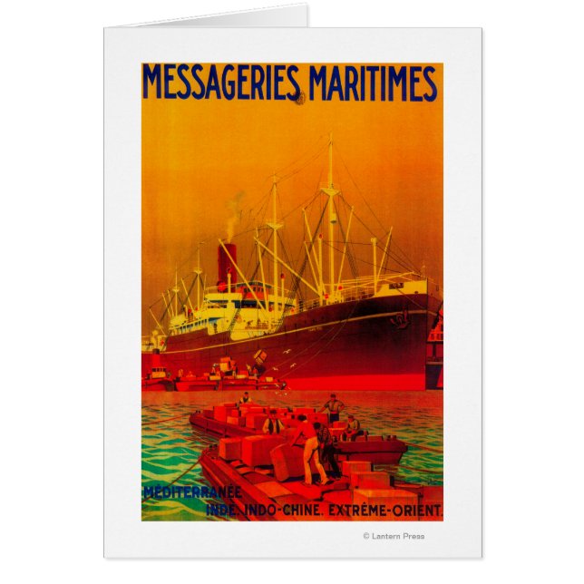 Messageries MaritimesヴィンテージポスターEurope (正面)