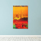 Messageries MaritimesヴィンテージポスターEurope キャンバスプリント (インサイチュ (ウッドフロア))