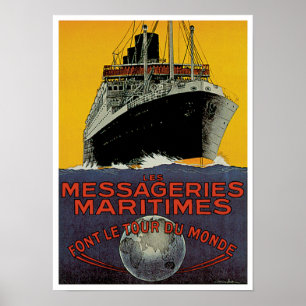 Messageries Maritimes ポスター