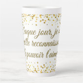 Messages d’amour profonds et romantiques カフェラテマグ (正面)