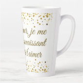 Messages d’amour profonds et romantiques カフェラテマグ (右)