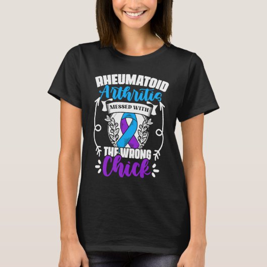 Messed Wrong Chick Ribbon Rheumatoid Arthritis Awa Tシャツ (正面)