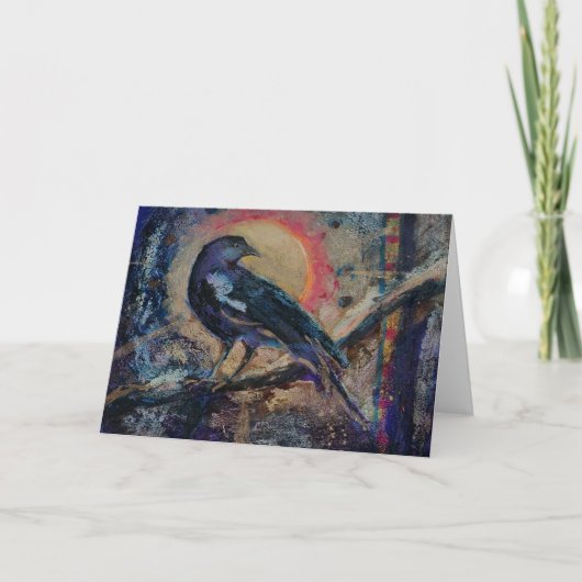 Messenger Ravenカラスのグリーティ空白のングカード カード (正面)