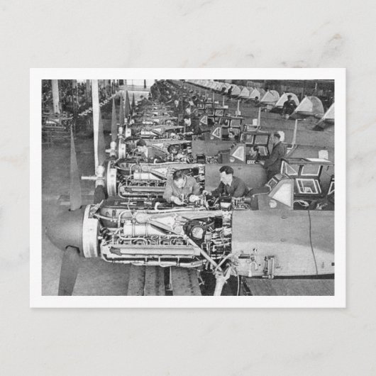 Messerschmitt Bf109生産ライン(Regensburg) ポストカード (正面)