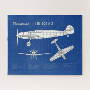 Messerschmitt Bf 109 – 飛行機設計図ABD ジグソーパズル