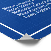 Messerschmitt Bf 109 – 飛行機設計図AD ポスター (角)