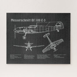 Messerschmitt Bf 109 – 飛行機設計図PD ジグソーパズル