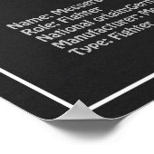 Messerschmitt Bf 109 – 飛行機設計図PD ポスター (角)