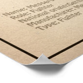 Messerschmitt Bf 109 – 飛行機設計図SD ポスター (角)