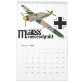 Messerschmitt Bf 109 Luftwaffe カレンダー (1月 2026)