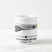 Messerschmitt Bf-110 - Batalha de Stalingrado コーヒーマグカップ (中央)