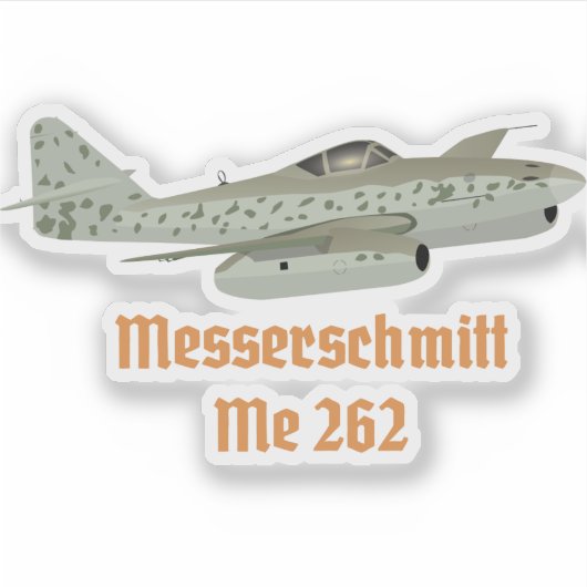 Messerschmitt Me 262ドイツの第2次世界大戦飛行機 シール (正面)