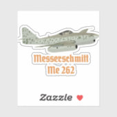 Messerschmitt Me 262ドイツの第2次世界大戦飛行機 シール (シート)