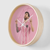 Messi - Inter Miami - put your initials 壁時計 (傾斜)