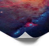 Messier M106スパイラル銀河系宇宙写真 ポスター (角)