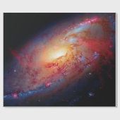 Messier M106スパイラル銀河系宇宙写真 ラッピングペーパー (フラット)