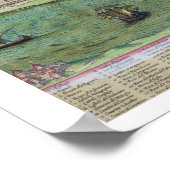 Messinaの地図， 'Civitates Orbis Terrarum'からの'by ポスター (角)
