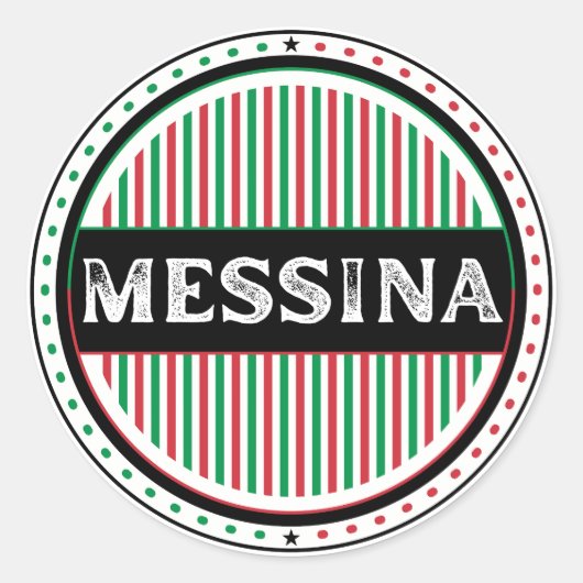 Messina City Pride Emblem – Italian Identity ラウンドシール (正面)
