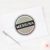 Messina City Pride Emblem – Italian Identity ラウンドシール (封筒)