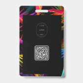 Messy カラフル Black Base Photo従業員名 バッジ (裏面)