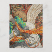 Messy Angel Alien Eating Spaghetti ポストカード (正面)